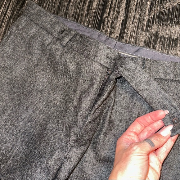 Men’s Lacoste Wool Blend Straight Leg Trouser Pant in Gray, Size 36x32 - Picture 10 of 16